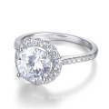 single halo moissanite diamond engagement rings